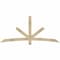 Ekena Millwork Alberta Rough Sawn Timber Gable Bracket, Douglas Fir, 84"W x 38"H x 2"D x 4"F, 11/12 Pitch GBW084X38X0204ALB00RDF - alternate 1